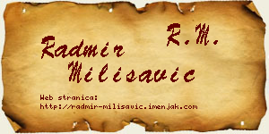 Radmir Milisavić vizit kartica